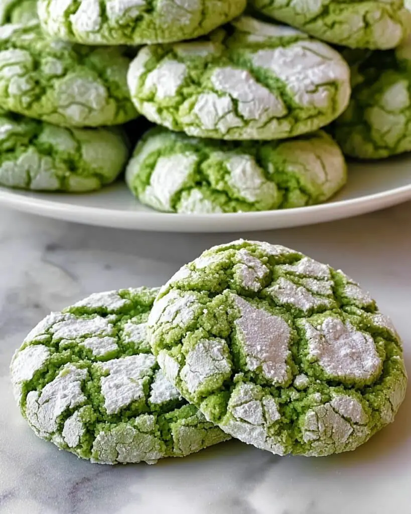 Green Cake Mix Crinkle Cookies Recipe