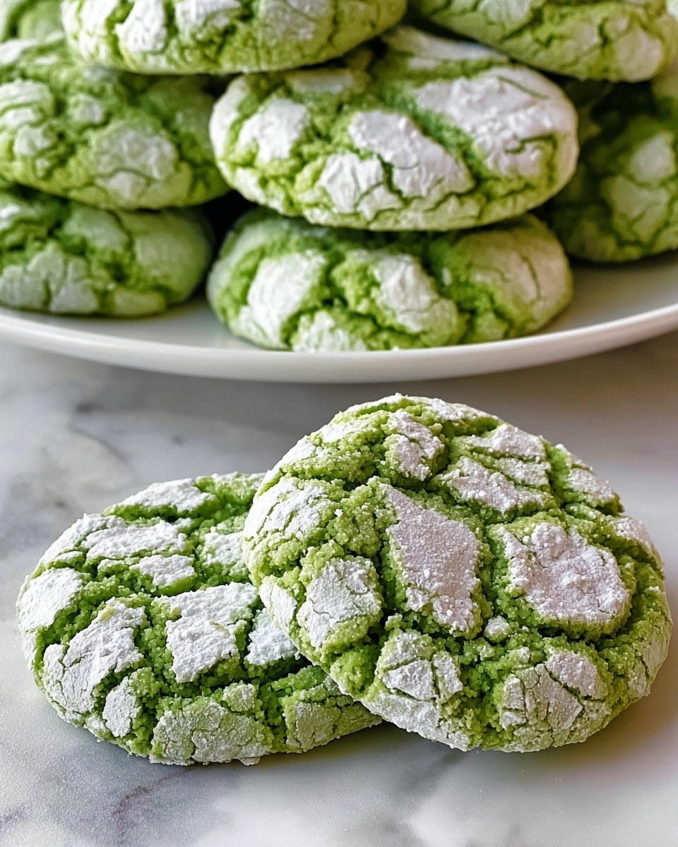 Green Cake Mix Crinkle Cookies Recipe