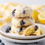 Soft Lemon Blueberry Cake Cookies Recipe