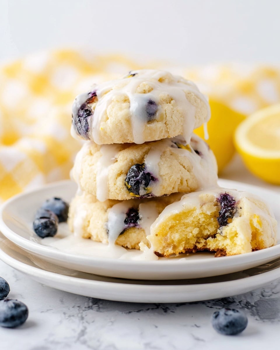 Soft Lemon Blueberry Cake Cookies Recipe