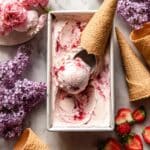 No Churn Strawberry Jam Ice Cream Recipe