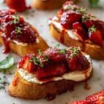 Strawberry Jam with Honey Whipped Goat Cheese Recipe
