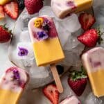 Creamy Strawberry Mango Popsicles Recipe