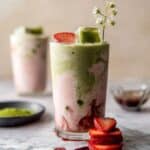 Iced Strawberry Milk Matcha Latte Recipe