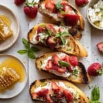 Marinated Goat Cheese and Strawberry Crostini Recipe
