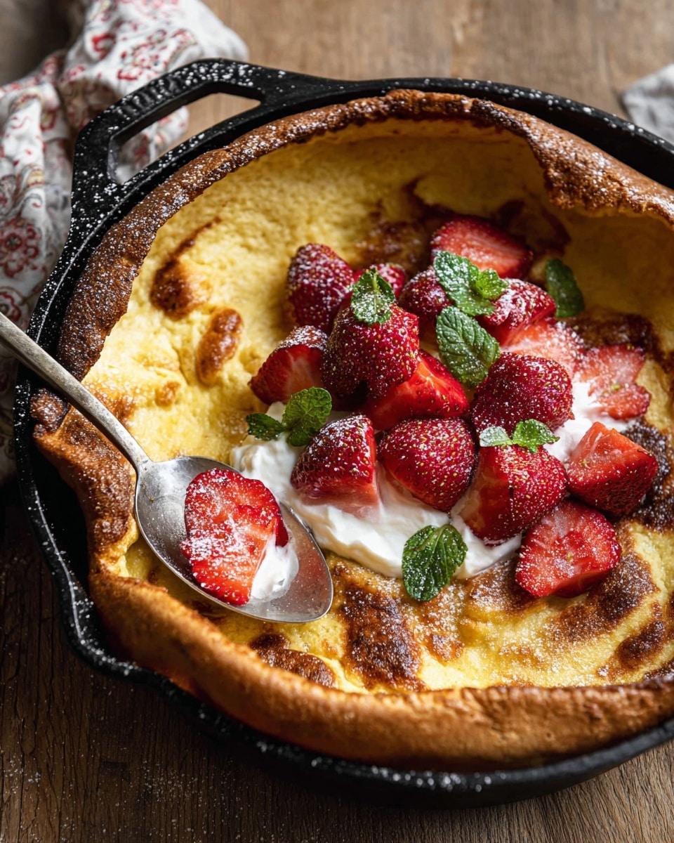 Lemon Strawberry Dutch Baby with Ricotta Cream Recipe