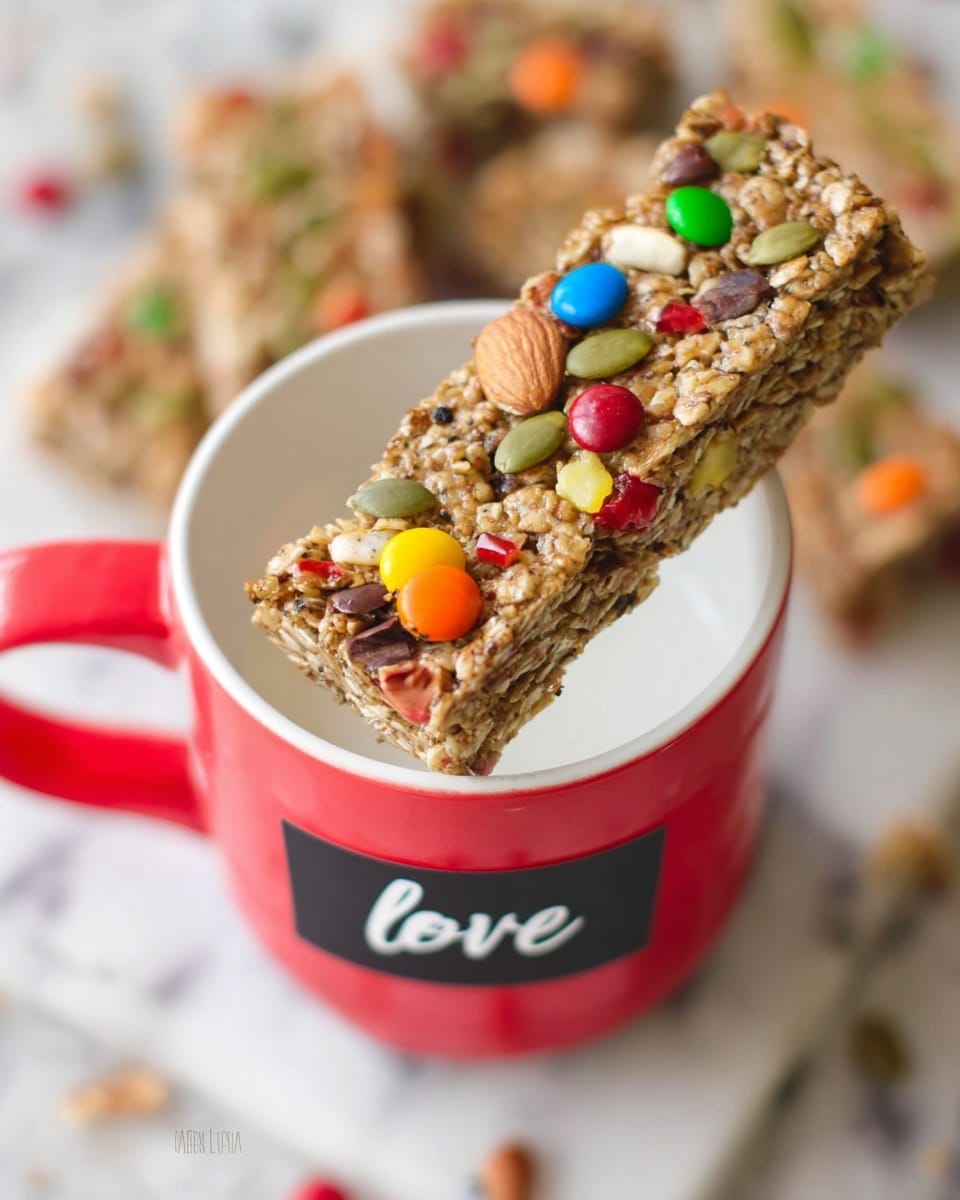 No Bake Crispy Rice Bars with Raisins and Nuts Recipe