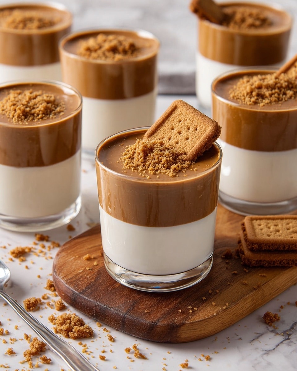 Biscoff Panna Cotta with Caramel Layer Recipe