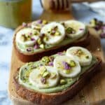 Banana Toast with Pistachio Cream Recipe