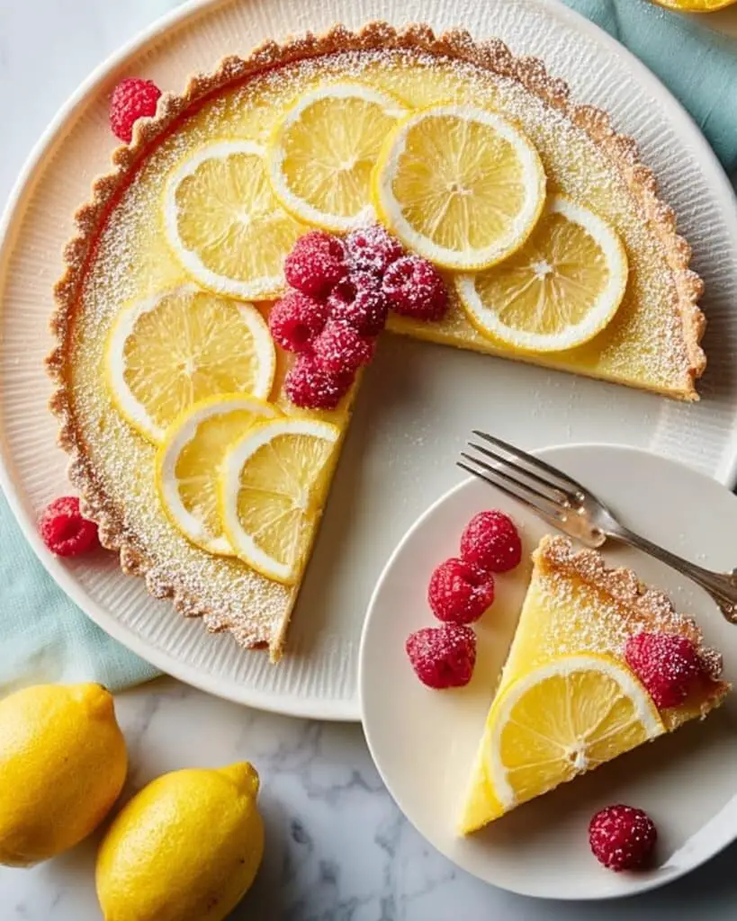 Lemon Tart with Almond and Orange Zest Crust Recipe