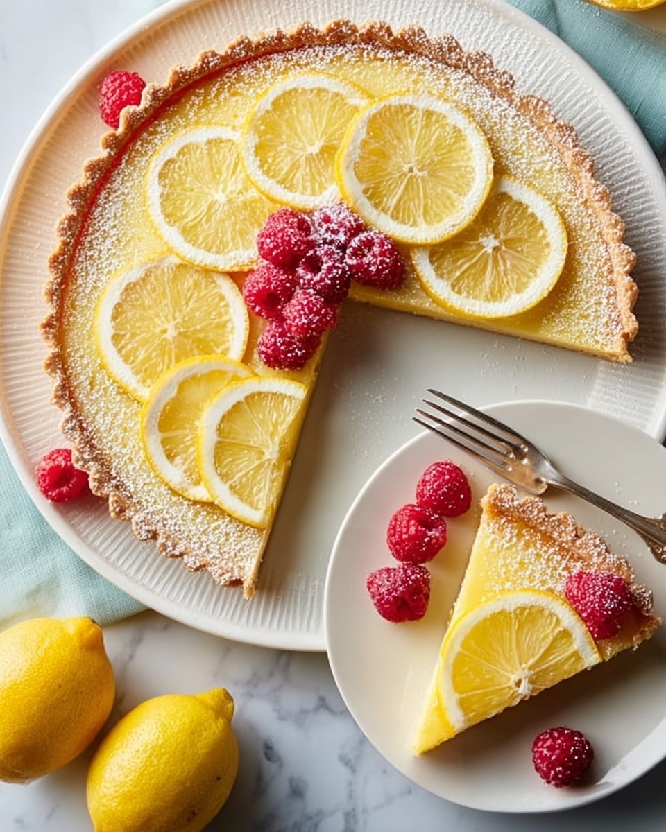 Lemon Tart with Almond and Orange Zest Crust Recipe