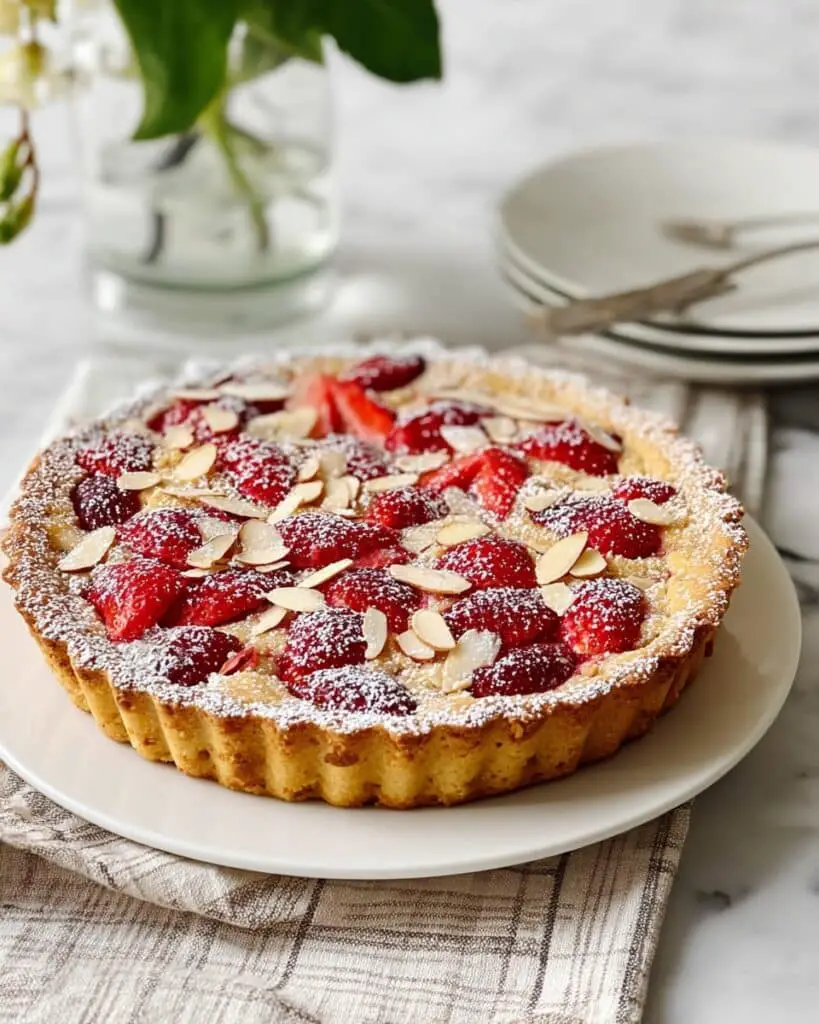 Easy Strawberry Almond Cake Recipe