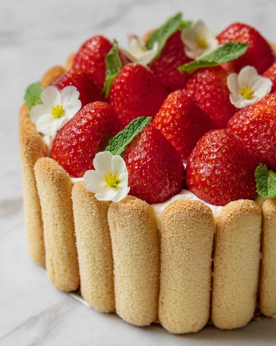 Strawberry Charlotte Cake Recipe