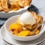 Peach Cobbler with Flaky Pie Crust Recipe