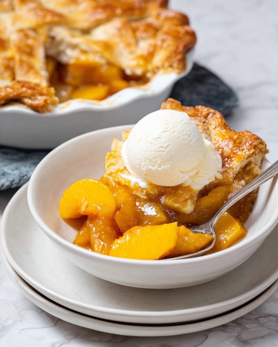 Peach Cobbler with Flaky Pie Crust Recipe
