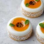 Coconut Passion Fruit Panna Cotta with Shredded Coconut and Sable Cookies Recipe