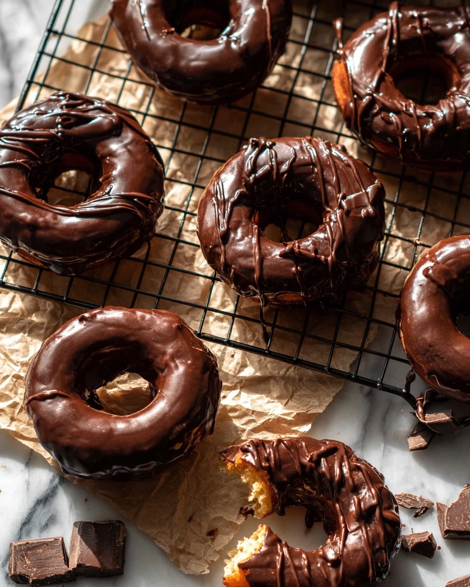 Homemade Baked Frosted Chocolate Donuts Recipe