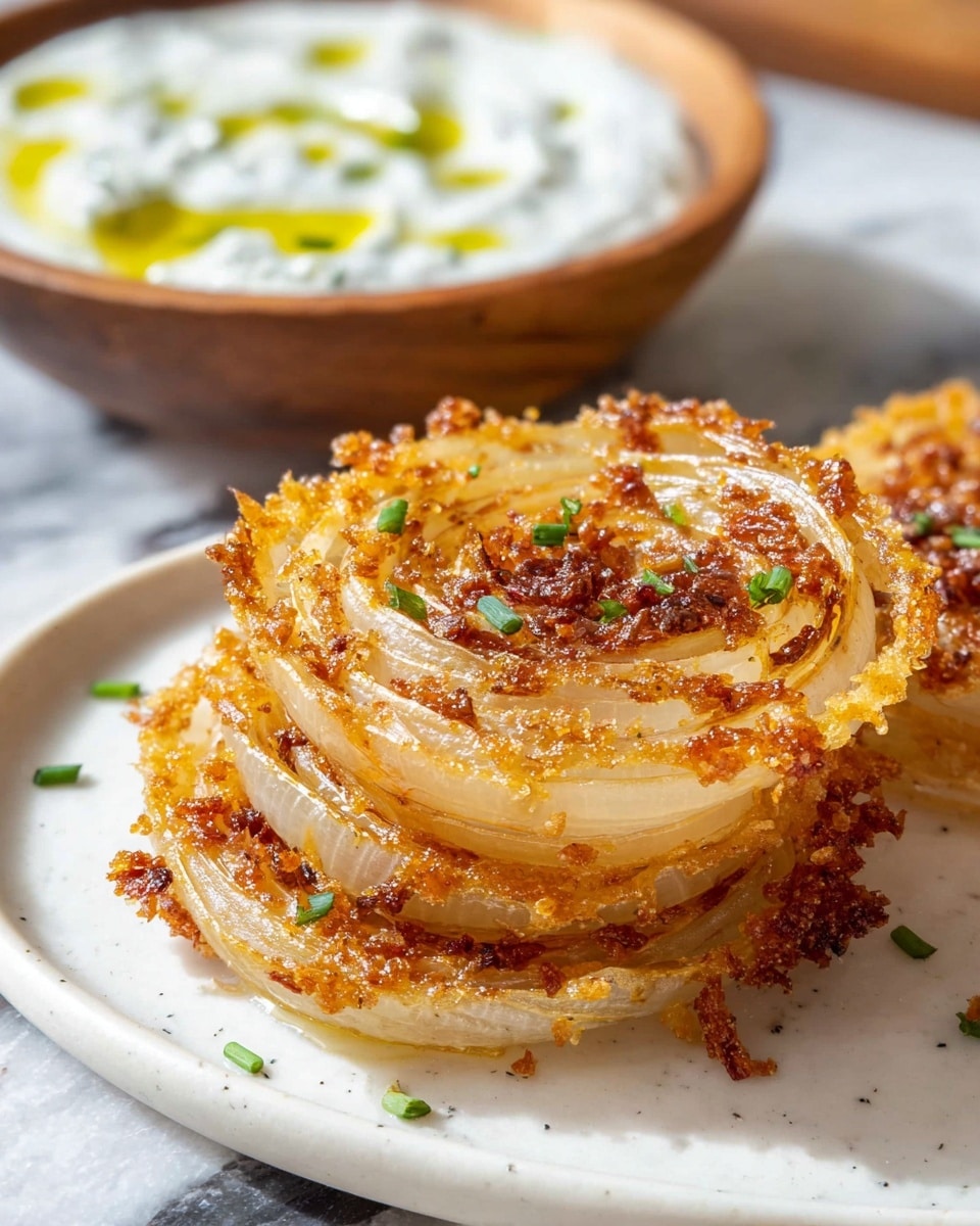 Baked Parmesan Onion Ring Chips Recipe