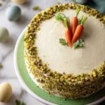 Carrot Cake with Pistachios and Orange Cream Cheese Frosting Recipe
