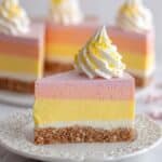 Layered Jello Pie with Graham Cracker Crust and Vibrant Gelatin Layers Recipe
