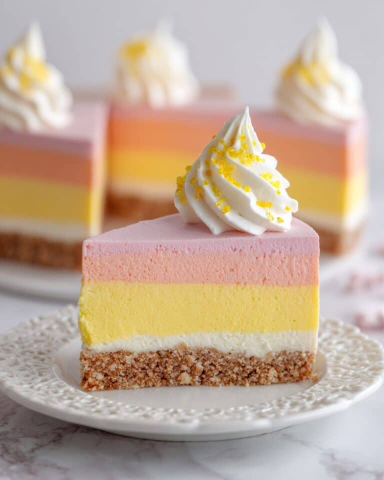 Layered Jello Pie with Graham Cracker Crust and Vibrant Gelatin Layers Recipe
