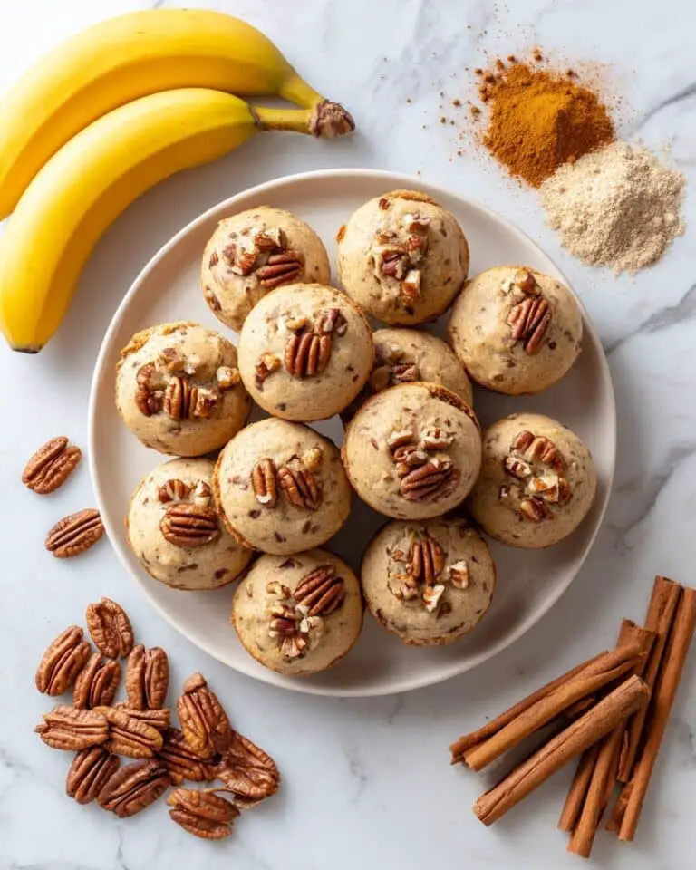 Easy Moist Banana Nut Mini Muffins Recipe