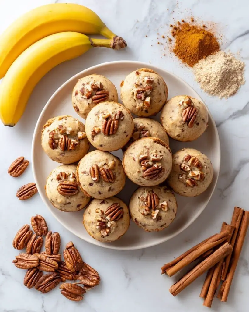 Easy Moist Banana Nut Mini Muffins Recipe
