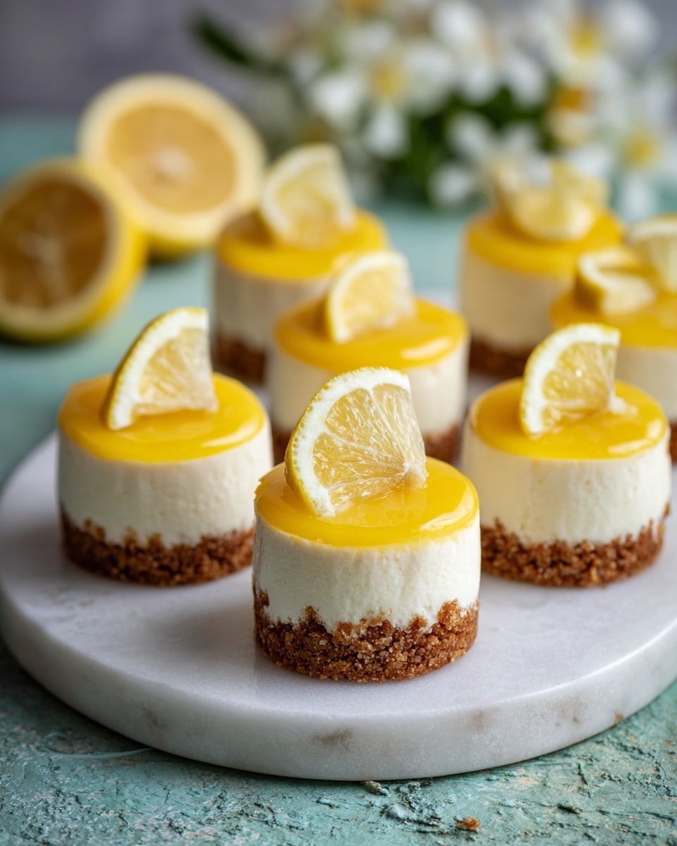 Easy Mini Lemon Curd Cheesecakes Recipe