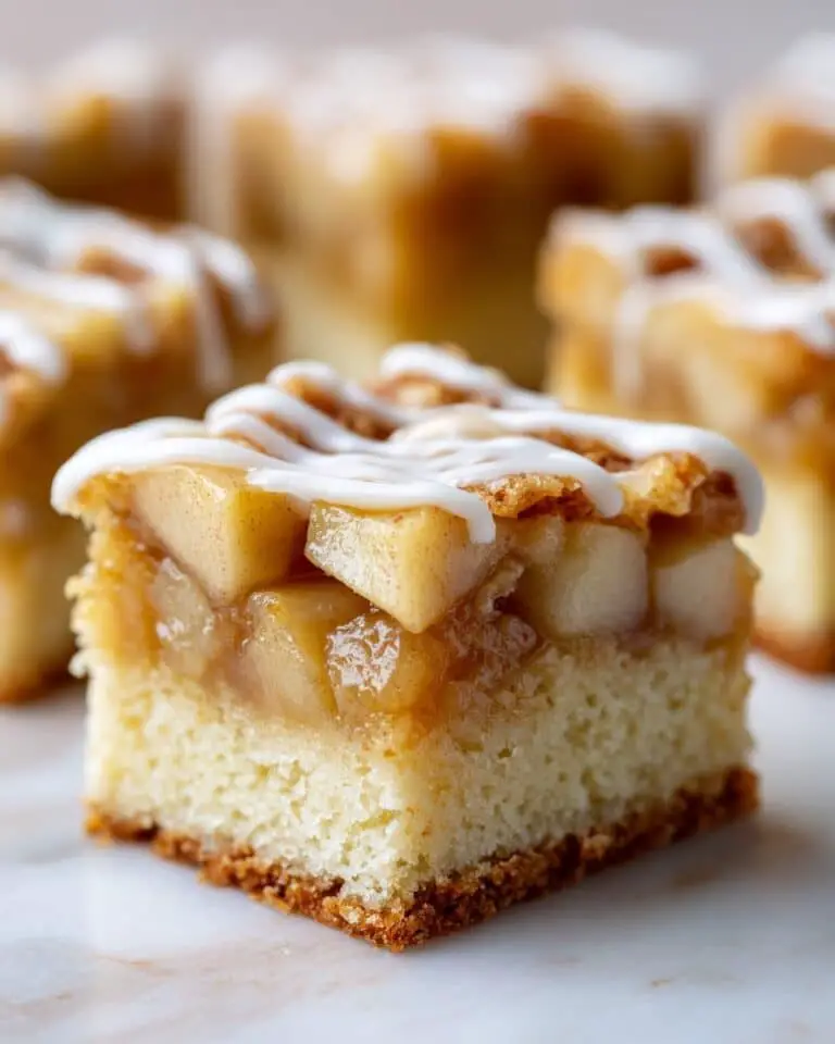 Apple Cobbler Bars with Vanilla Glaze Recipe