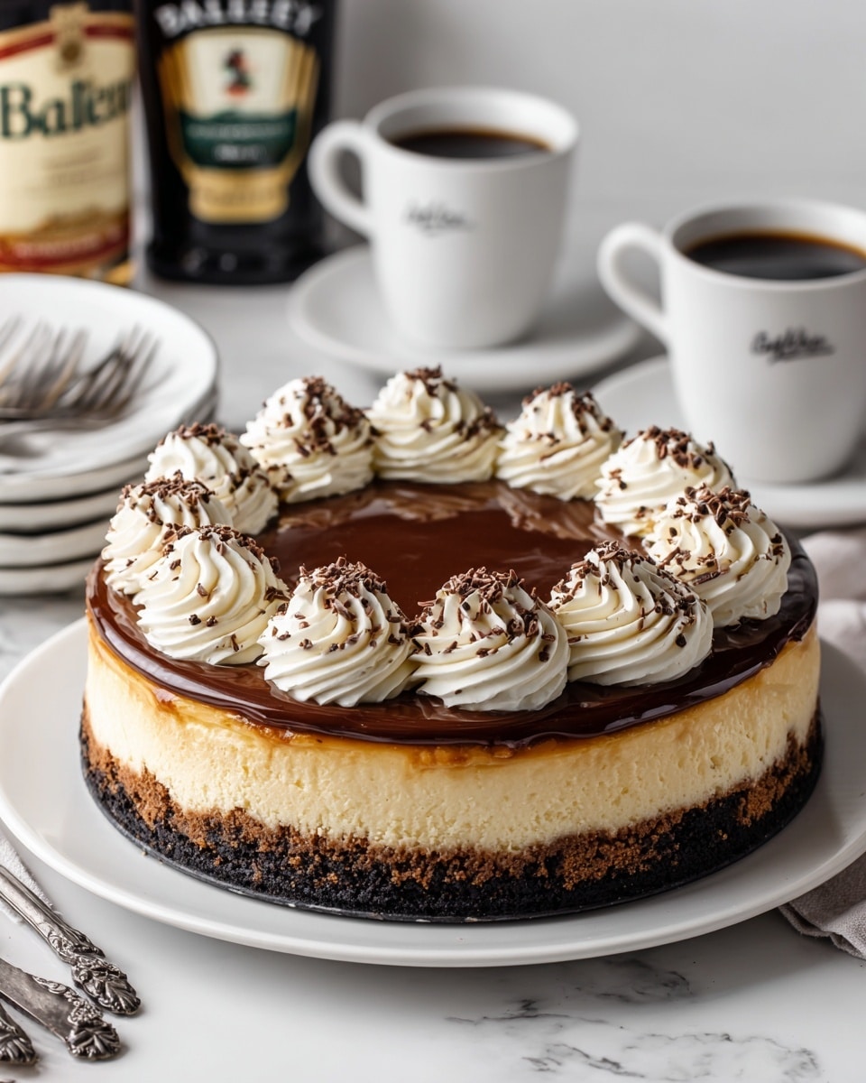 Baileys Irish Cream Cheesecake with Chocolate Ganache Recipe