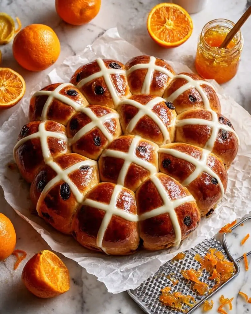 Hot Cross Buns with Marmalade Glaze Recipe