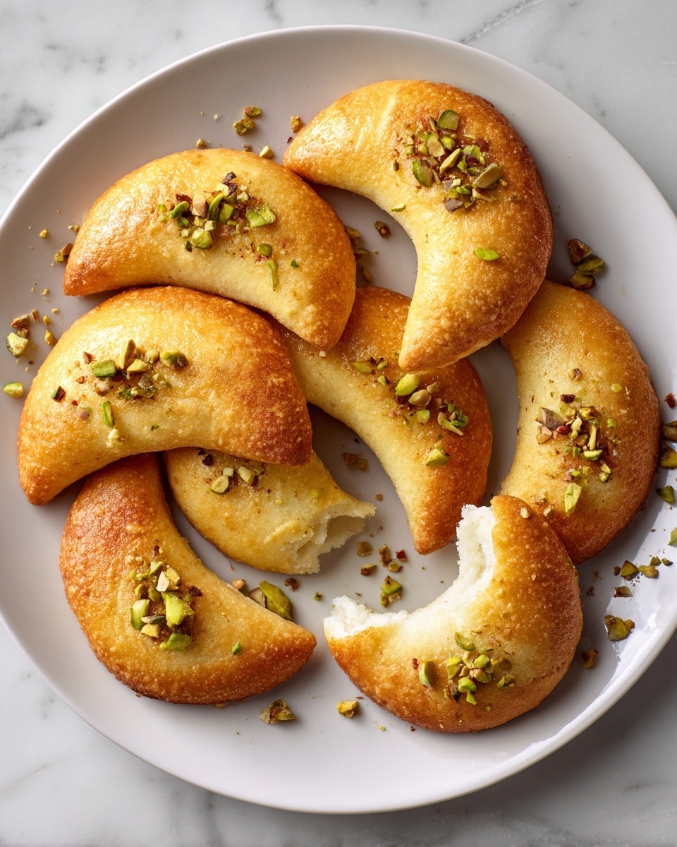 Baked Atayef with Ricotta, Mozzarella, and Orange Blossom Syrup Recipe