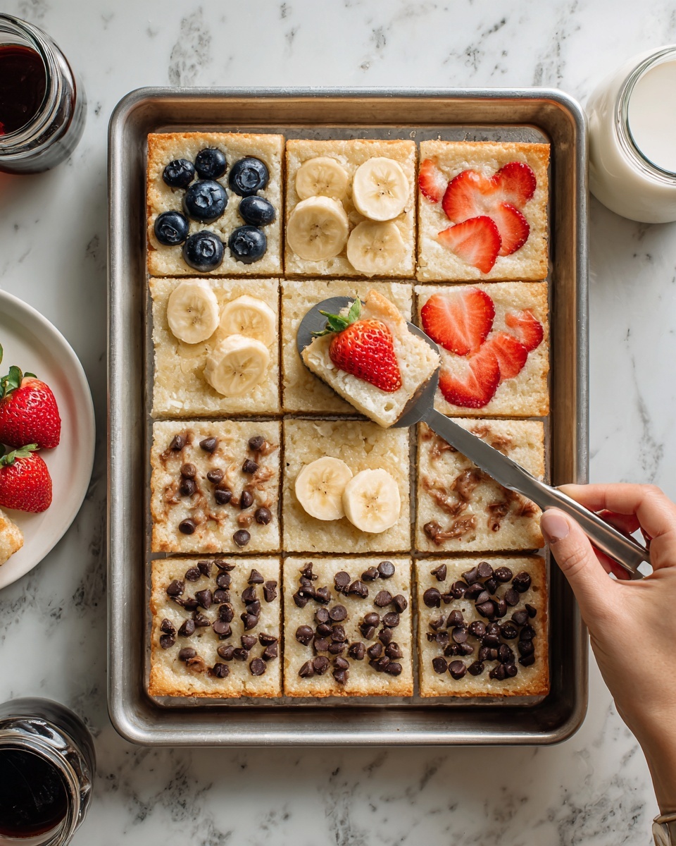 Sheet Pan Pancakes with Mixed Fruit and Chocolate Chips Recipe