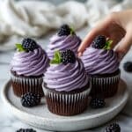 Chocolate Cupcakes with Blackberry Buttercream Recipe
