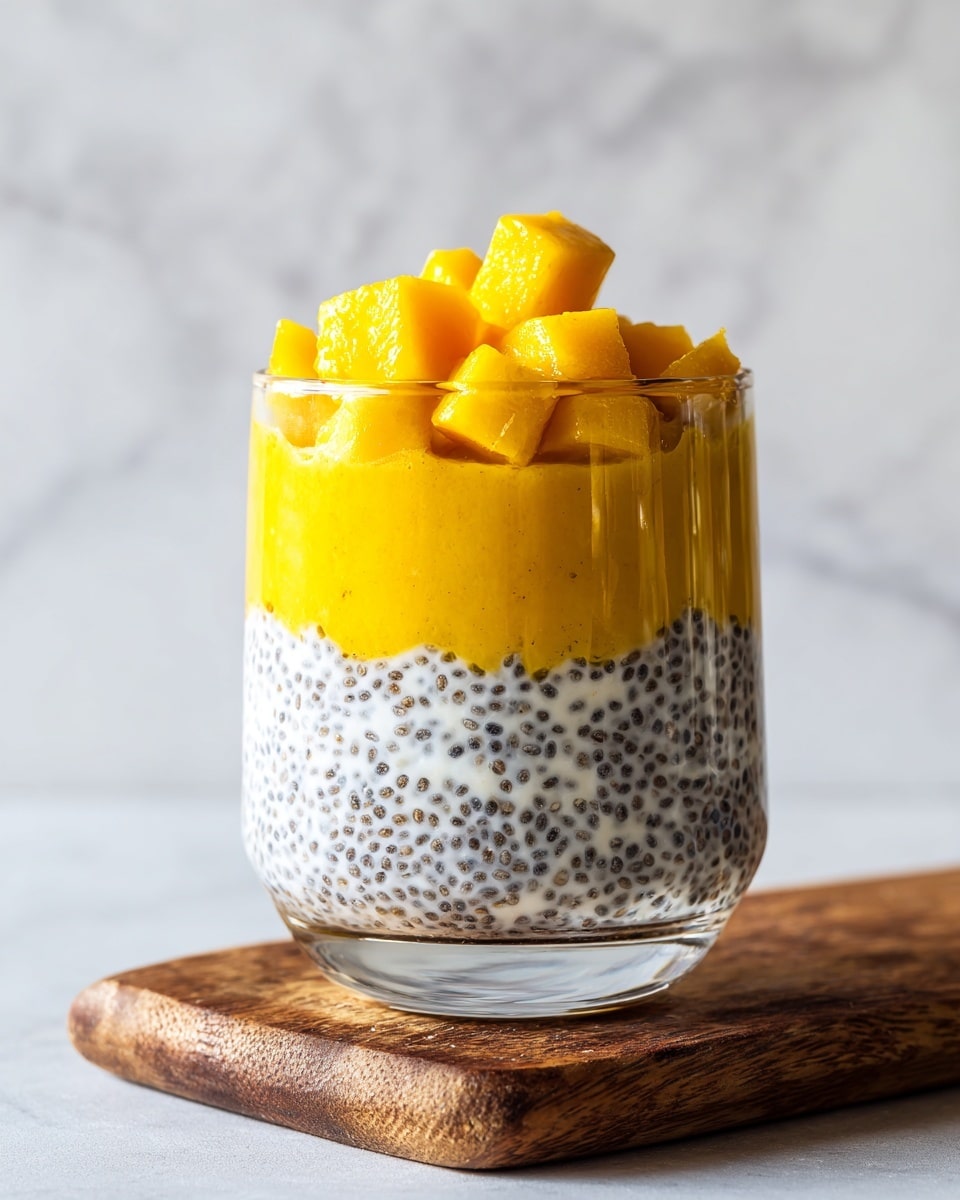 Mango Chia Pudding with Toasted Coconut Flakes Recipe