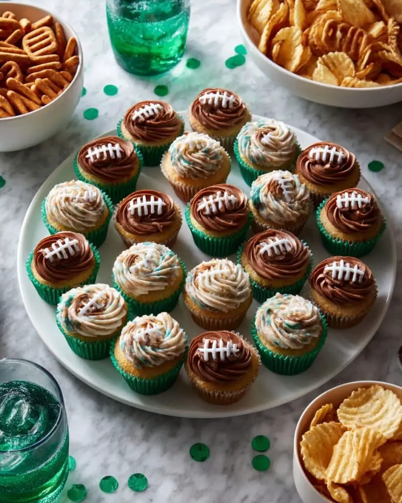 Easy Mini Football Cupcakes Recipe