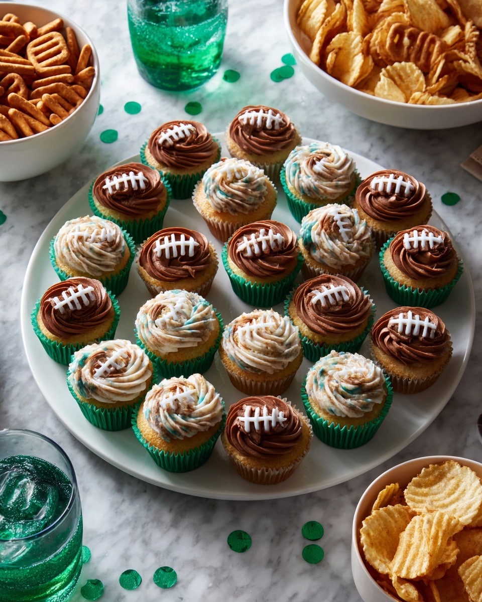 Easy Mini Football Cupcakes Recipe