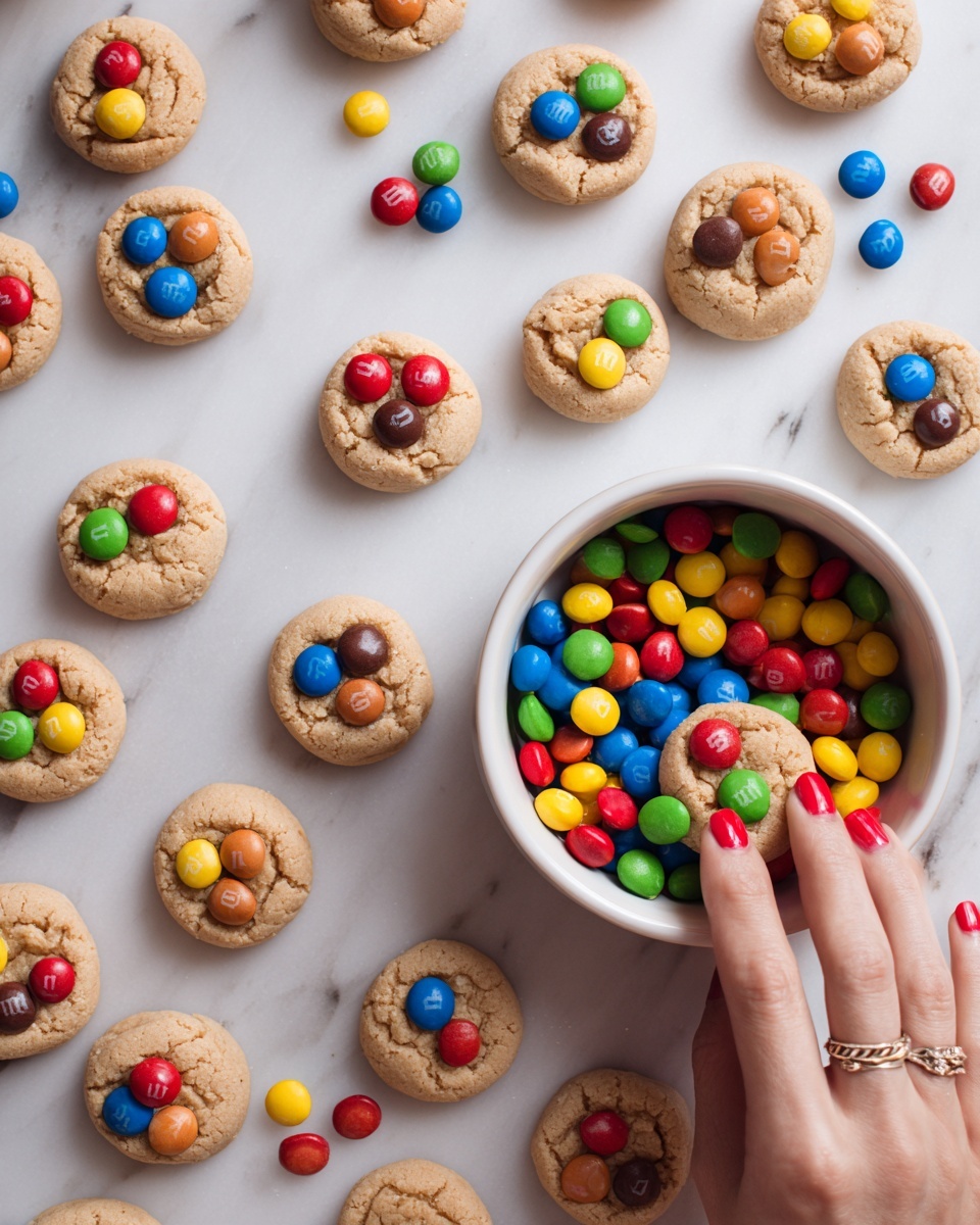 A white round plate with a brown rim holds about three layers of small light brown cookies evenly stacked, each cookie topped with red and green candy pieces embedded on the slightly bumpy surface; the plate sits on a rustic wooden table with scattered red and green candies around. Near the top are two clear ribbed glasses filled with white milk, and to the right is a bunch of green pine branches with pine cones. At the bottom right, part of a red cloth with a fringe is visible. photo taken with an iphone --ar 4:5 --v 7