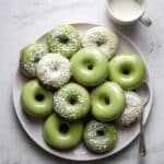 Baked Matcha Donuts with White Chocolate Glaze Recipe