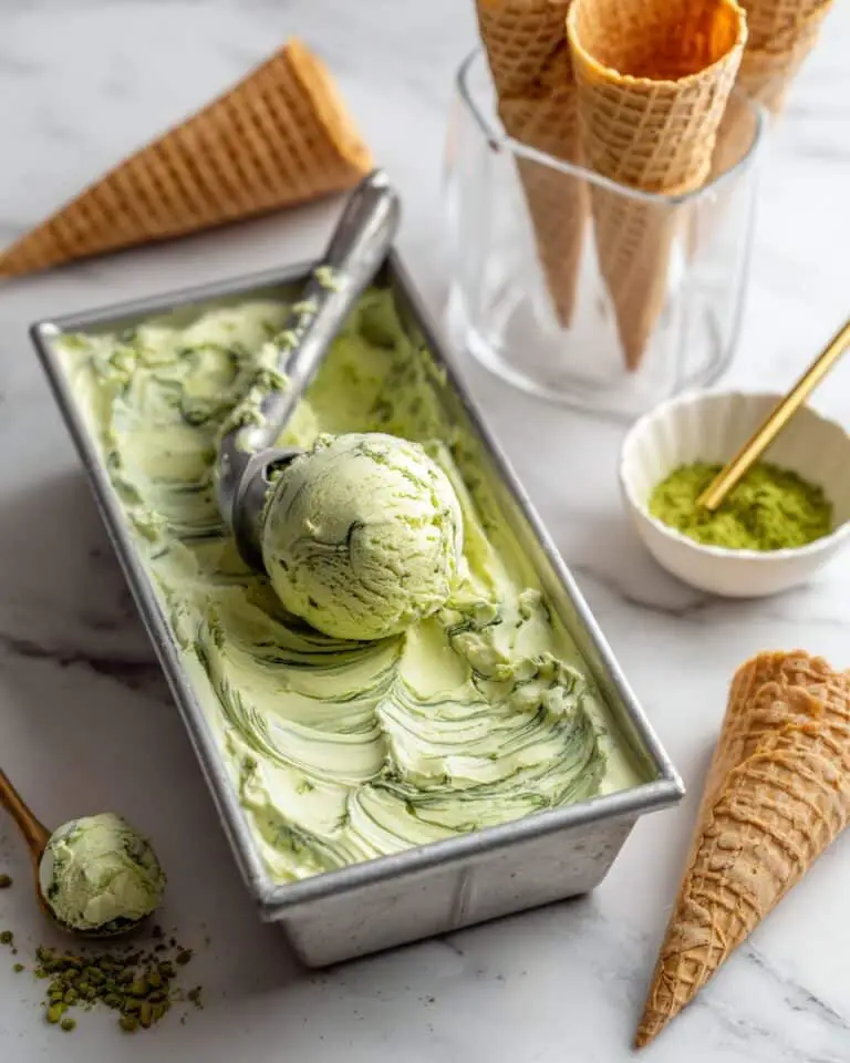 Matcha Green Tea No Churn Ice Cream Recipe