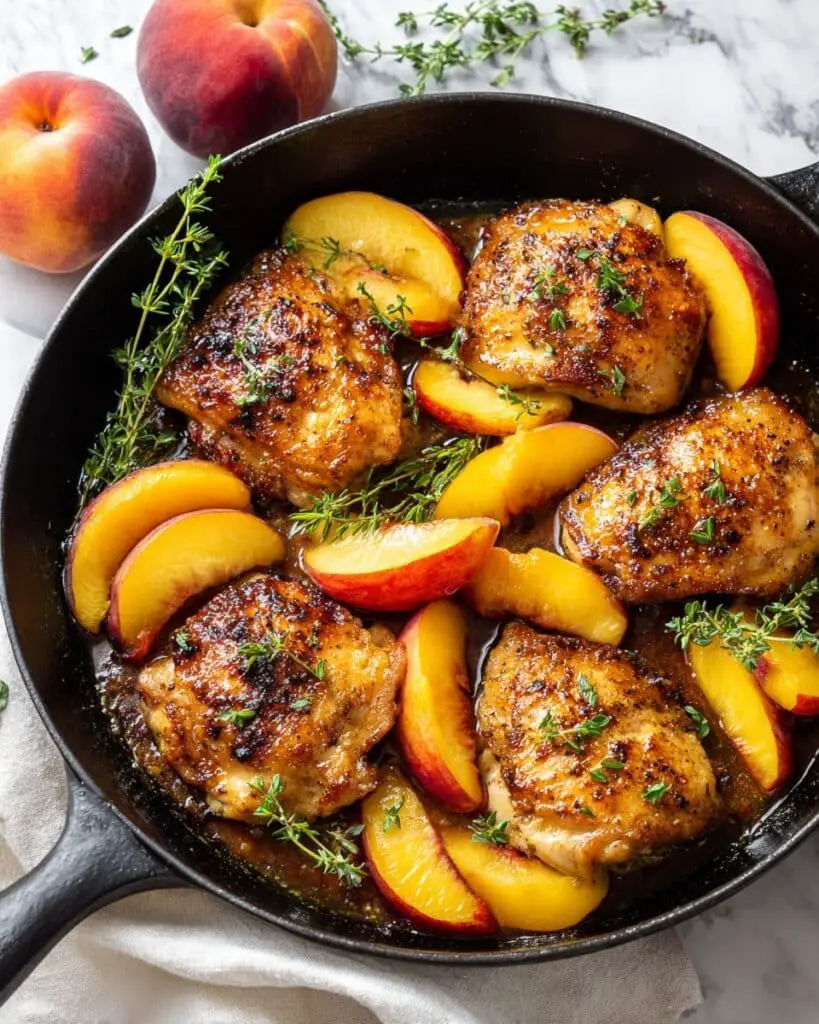 Chicken with Peaches – 30-Minute One-Pan Meal Recipe