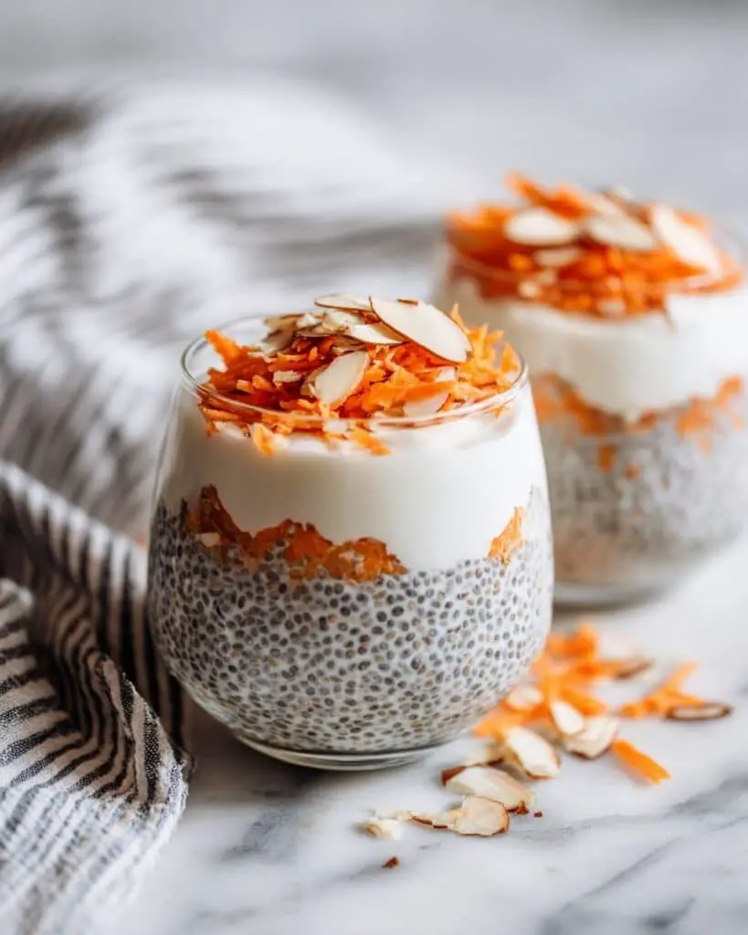 Carrot Cake Chia Pudding with Cottage Cheese Recipe