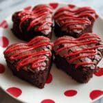 Heart-Shaped Brownies with Red Candy Melts and Valentine's Sprinkles Recipe