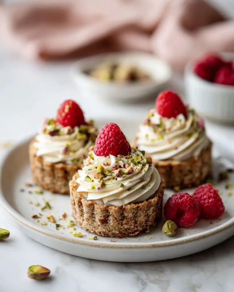 Raspberry Tartlets with Pistachio Crust Recipe