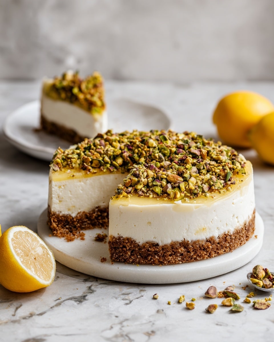 Lemon Cheesecake with Pistachios Recipe