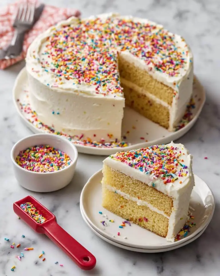 Mini Vanilla Cake with Vanilla Buttercream Frosting Recipe