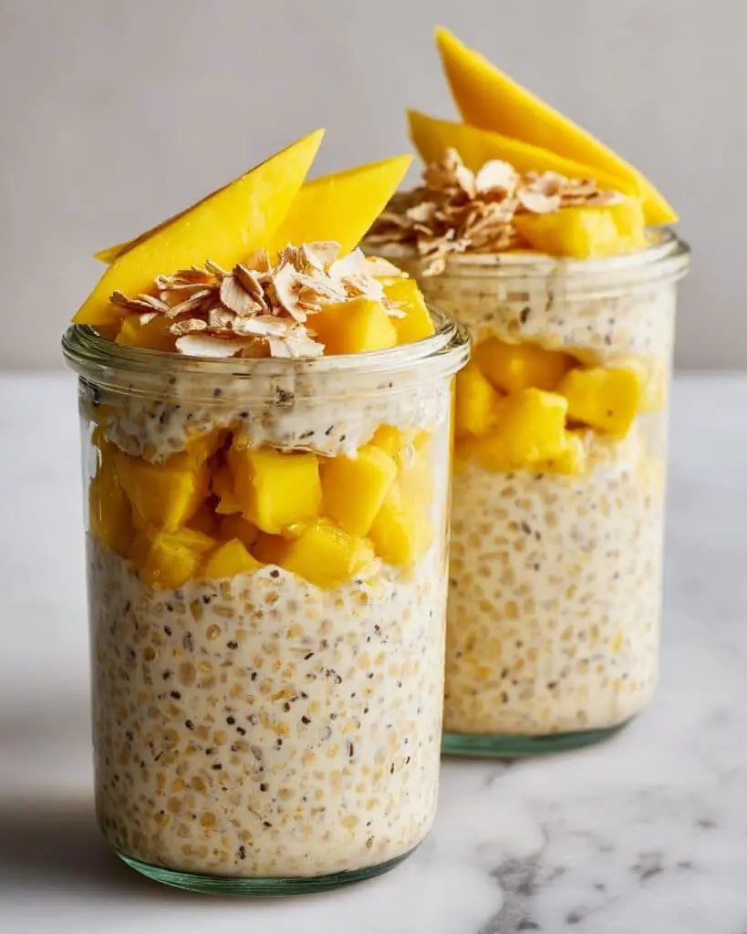 Mango Overnight Oats – Vegan and Gluten Free Recipe