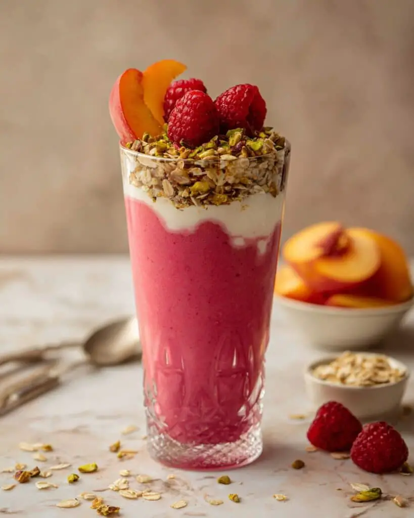 Pretty in Pink Peach Smoothie Recipe