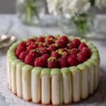 Pistachio Tiramisu with Raspberries and Crushed Pistachios Recipe