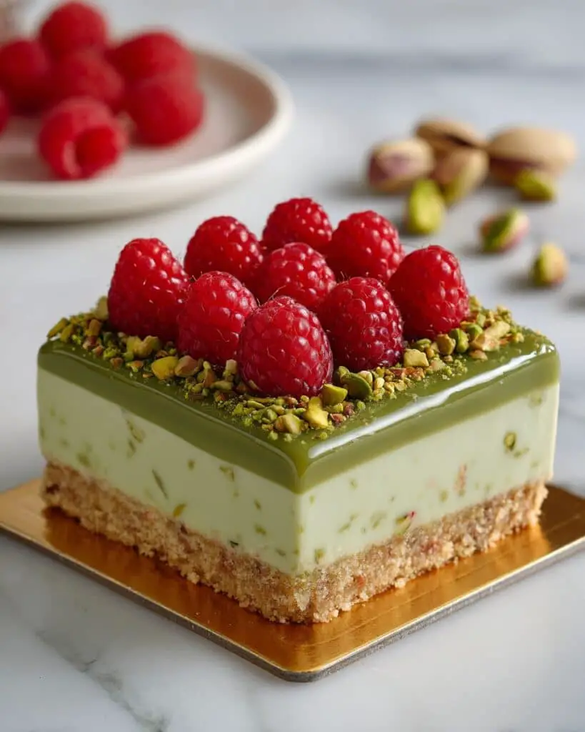 Raspberry and Pistachio Cheesecake Recipe